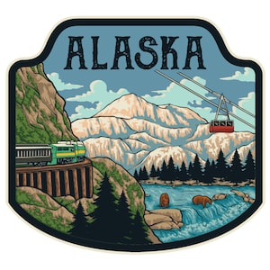 Destination Alaska Vinyl Sticker