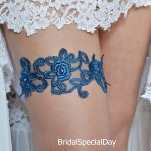 Bridal garter teal blue wedding garter blue lace bridal garter set something blue wedding garter set for brides bridal teal accessories set