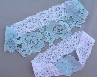 Light Blue Wedding Garter, Light Blue Bridal Garter Set, Blue Lace Garter, Something Blue Garter, Vintage Garter, Blue Wedding Gartesr Belts