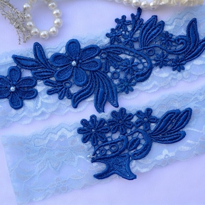 Blue Bridal Clothing Lingerie Garter Set Belt Blue For Wedding Bridal Garter Set, Wedding Clothing Garter Blue Lace Wedding, Something Blue