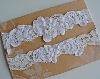 White Garter Set For Wedding Bridal Garter White, Wedding Garters Set, White Garter Belt, White Wedding, White Garters, Wedding Garter White