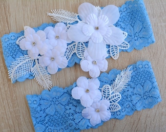 Blaue Strumpfband Set Braut Geschenk Strumpfband, Hochzeit Strumpfband Set blau, Braut Strumpfband Set blau, Hochzeit Kleidung Spitze Strumpfband Hochzeitsgeschenk blau Braut