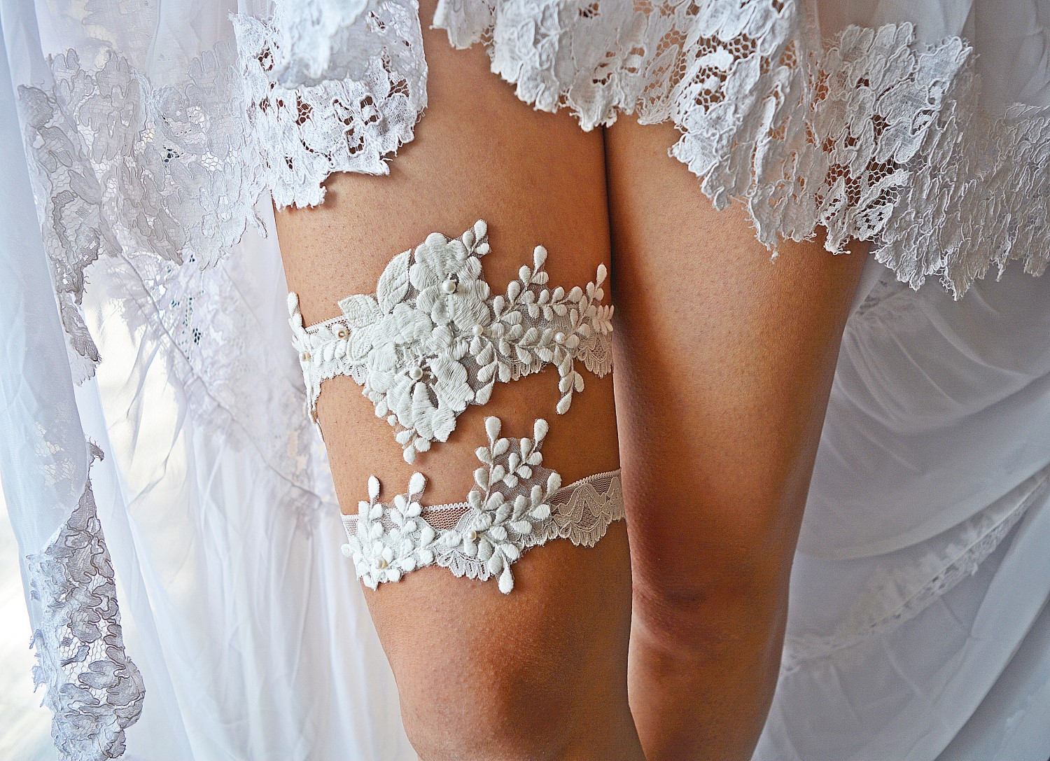 Ivory Garter Bridal Wedding Garter Set Beach Wedding Garter Set Ivory, Bridal Garter Set Ivory Toss Garter Garter Set Ivory Lace Keep Garter