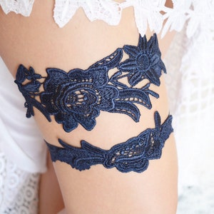 Teal blue garters, lace bridal garter, bridal garters, handmade garter, something blue, toss garter, blue garter, garter belt, wedding gift image 3