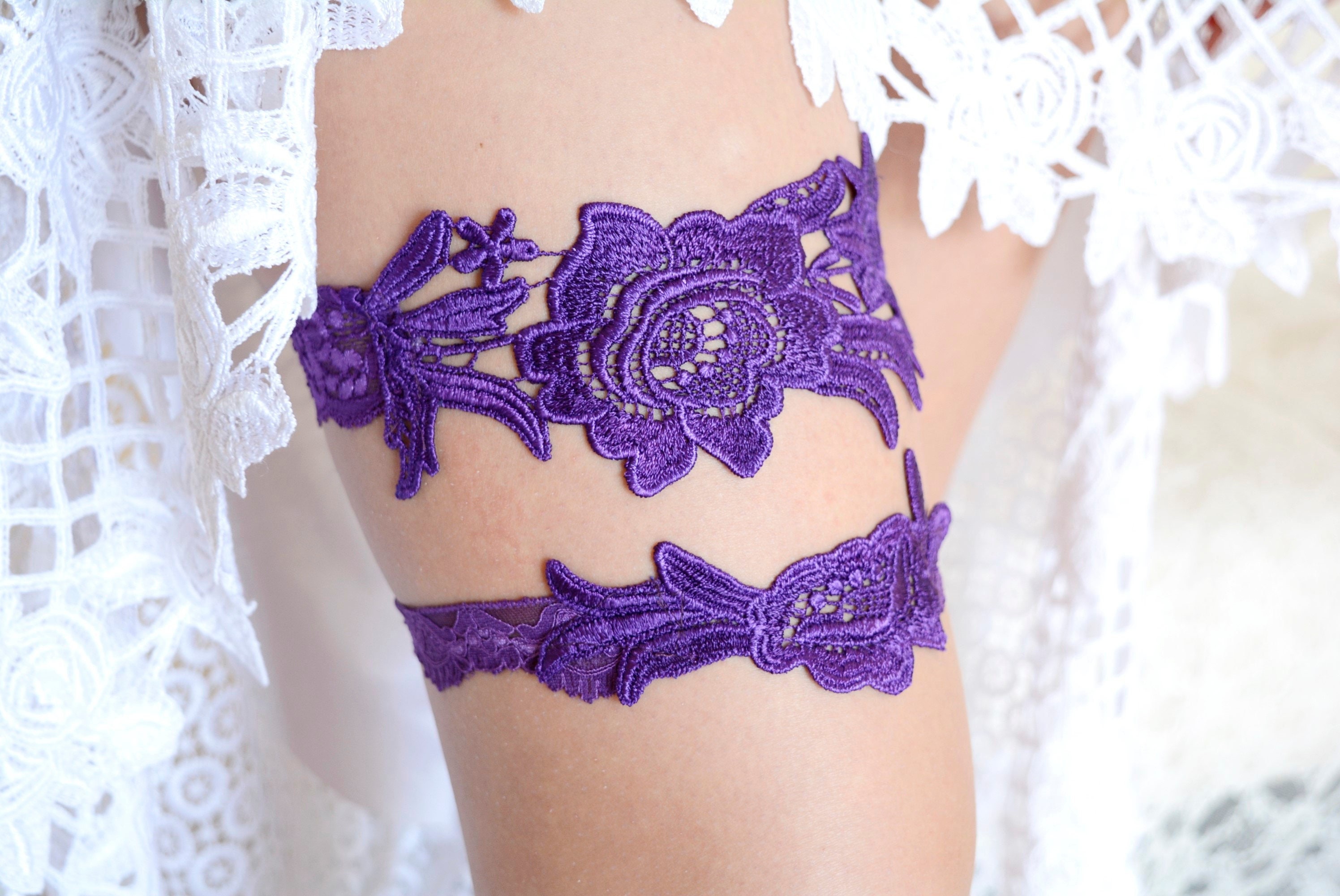 purple garter belt set Garter Belts in Womens Lingerie | Purple main image 1