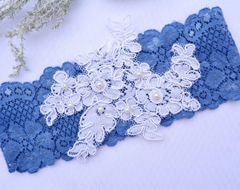 Blaue Strumpfband für Hochzeit Braut Strumpfband blau, Hochzeit Strumpfband, Braut Strumpfband Set Set Kleidung Spitze Strumpfband Hochzeits Geschenk