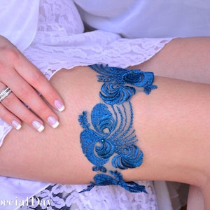 Wedding teal garter lace garter bridal garter set wedding garter something blue wedding garters handmade wedding accessories teal for brides