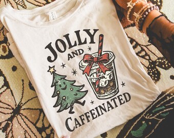 Christmas Coffee Shirt | Holiday T-Shirt | Festive Graphic Tee | Funny Christmas Shirt | Cozy Coffee Lover Gift