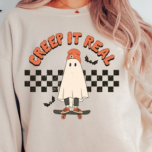 Ghost Sweatshirt, Fall T-Shirt, Autumn T-Shirt, Halloween Sweatshirt, Spooky T-Shirt, Retro Halloween Tee, Spooy Shirt, Ghost Shirts