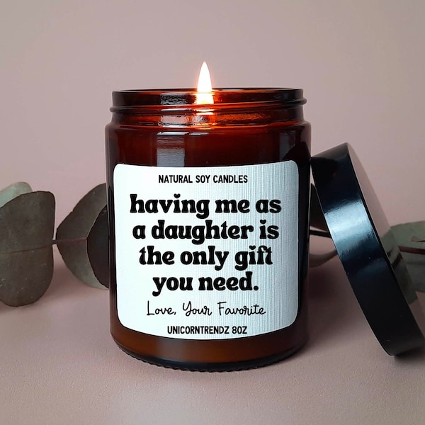 Gift for Mom, Gift from Daughter, Christmas Gift Mom, Mom Birthday Gift, Custom Mom Gift, Cute Mom Gifts, Candle for Mom, Mom Gift Idea