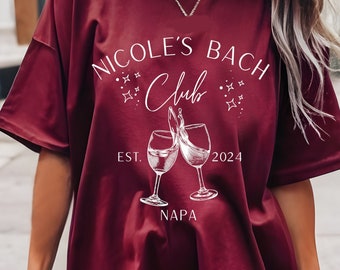 Chemise Bachelorette Napa, Chemise Bachelorette vin, Chemise Bachelorette emplacement personnalisé, Chemises assorties, Chemises Bachelorette boire du vin