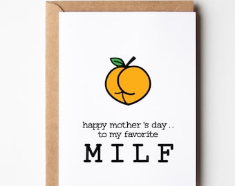 Milf Mother's Day, Wife Mother's Day, Friend Mother's Day, Mother's Day Card, Funny Cards, Cute Greeting Cards, 1st Mother's Day Card