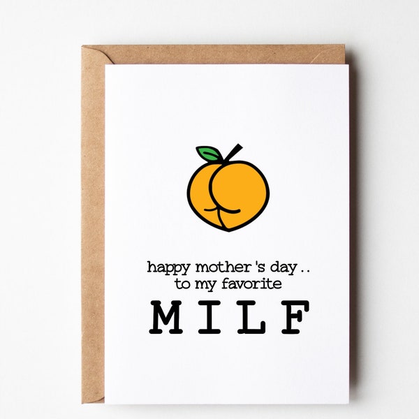 Milf Mother's Day, Wife Mother's Day, Friend Mother's Day, Mother's Day Card, Funny Cards, Cute Greeting Cards, 1st Mother's Day Card