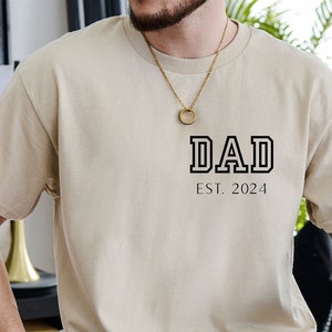 Dad EST Year Shirt | Custom Est Dad Tee | Personalized Father Gift | Minimal Dad Shirt | New Dad Present