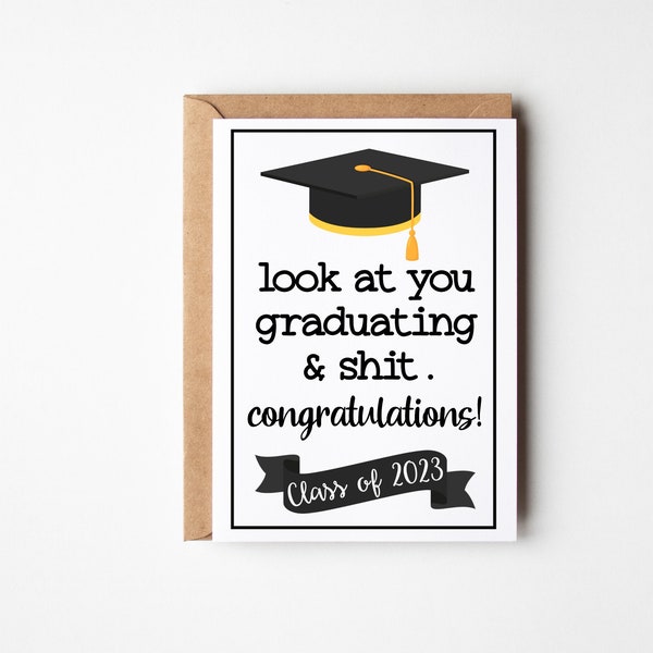 Class of 2023 Card, Graduation Card, 2023 Grad Card, Funny Grad Cards, Graduating Cards, Cute Grad Cards, Proud Graduation Card, University