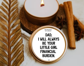 Candle for Dad, Fathers Day Gift, Gift for Dad, Dad Birthday Gift, Funny Gift for Dad, Gift from Daughter, Gift from Son, Funny Candles