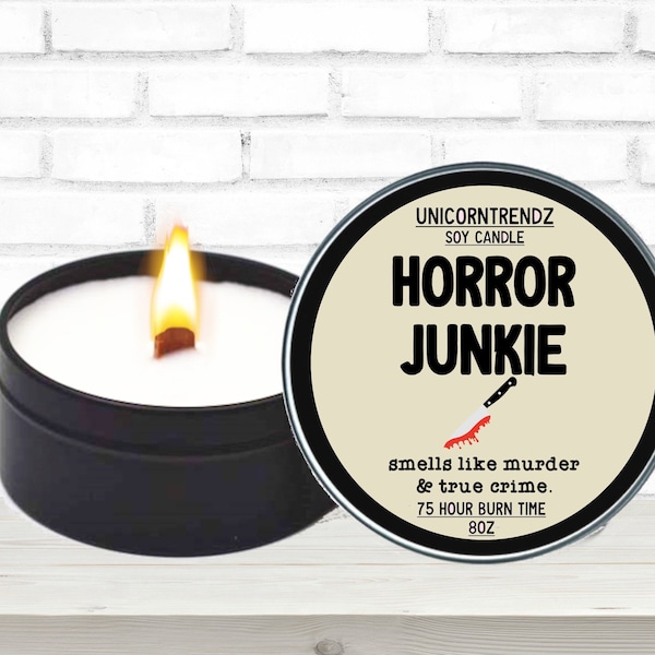 Halloween Candle, Horror Candle, Halloween Decor, Fall Candle, True Crime Gift, True Crime Candle, Soy Candle, Horror Lover Gift