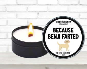 Dog Fart Candle, Dog Mom Gifts, Candle for Dog, Funny Dog Candle, Funny Dog Gift, Dog Lover Gift, Dog Home Decor, Custom Dog Gifts, Pet Gift