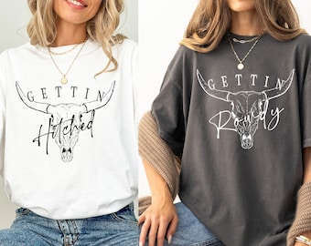 Getting Hitched Shirts, Country Bachelorette Shirts, Western Bachelorette Shirts, Matching Shirts, Bachelorette Party Shirts