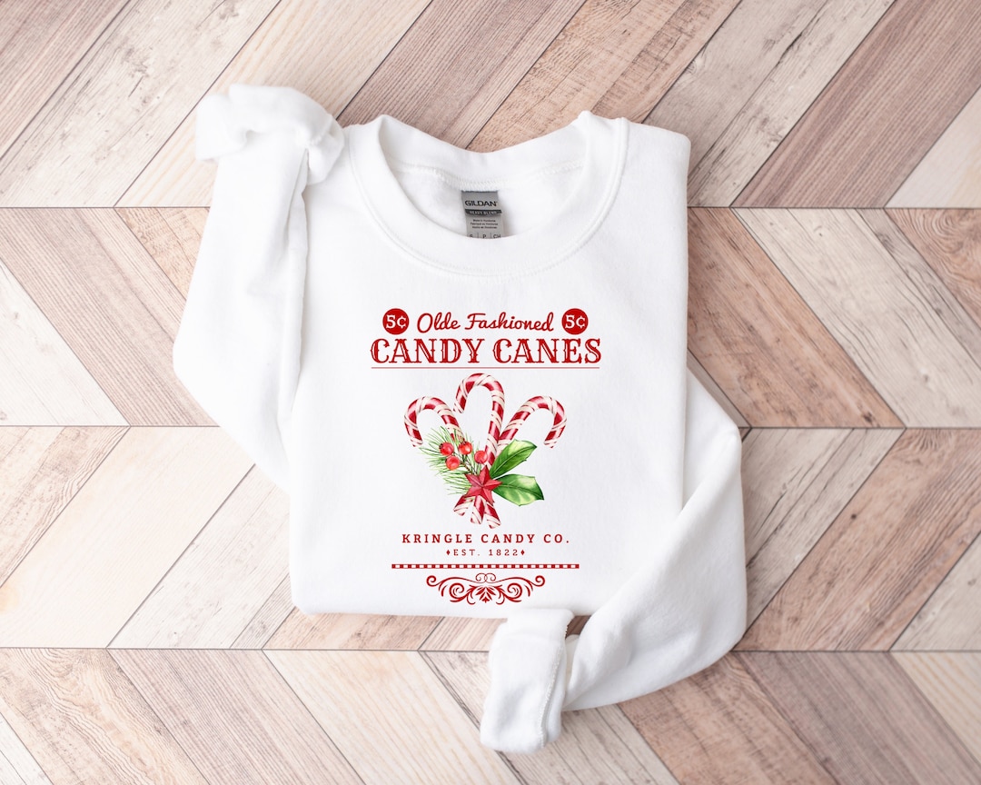 Candy Cane Sweatshirt, Candy Cane Shirt, Holiday Sweatshirt, Winter Sweatshirt, Christmas