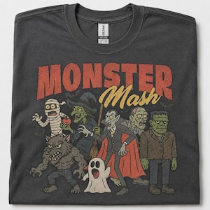 Retro Halloween T-Shirt, Vintage Halloween T-Shirt, Monster T-Shirt, Retro Fall Shirt, Fall T-Shirt, Monster Shirts, Spooky T-Shirt