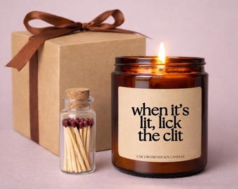 Vela divertida y grosera / Regalo de San Valentín para ella / Regalo sarcástico / Vela de broma / Regalo de humor para adultos / Decoración atrevida para el hogar