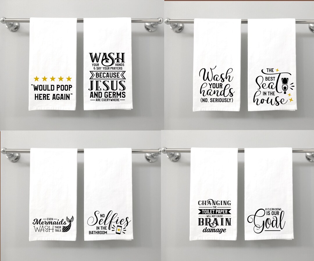 Funny Hand Towels Funny Bathroom Towel Housewarming Towel Etsy Canada