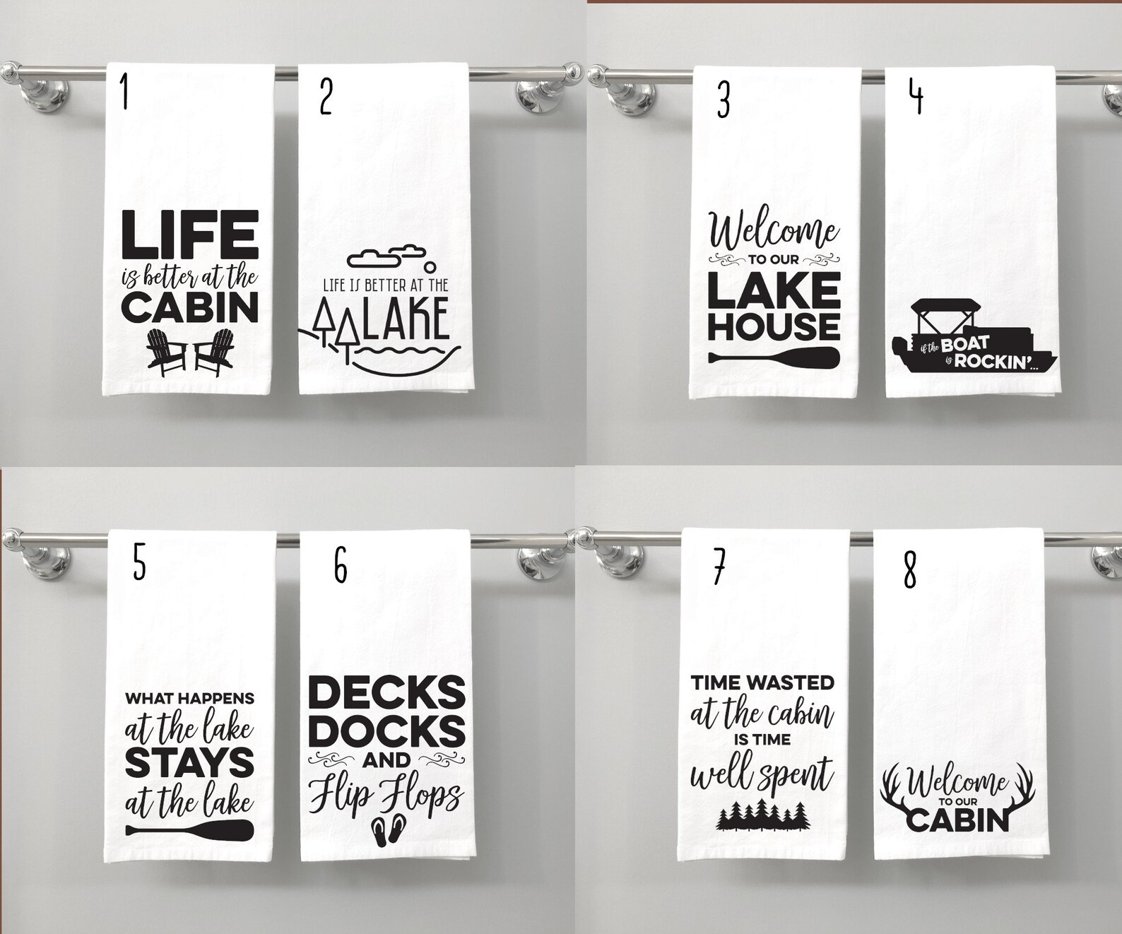 Cabin Hand Towels Lake House Towel Cabin Kitchen Towels Etsy