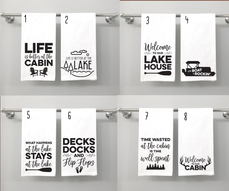 Cabin Hand Towels Lake House Towel Cabin Kitchen Towels Etsy Canada