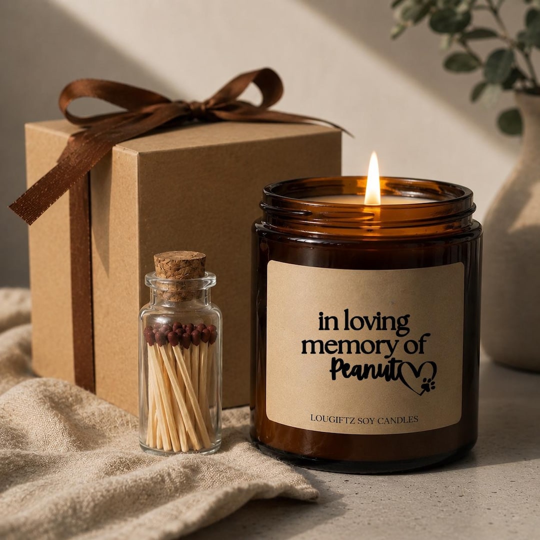 Personalized Pet Memorial Candle | Dog Sympathy Gift | Loss of Dog Gift ...