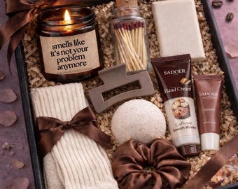 Coffret cadeau nouvel emploi | Cadeau de retraite | Cadeau de félicitations promotionnelles | Pack d'entretien New Chapter | Cadeau de travail amusant