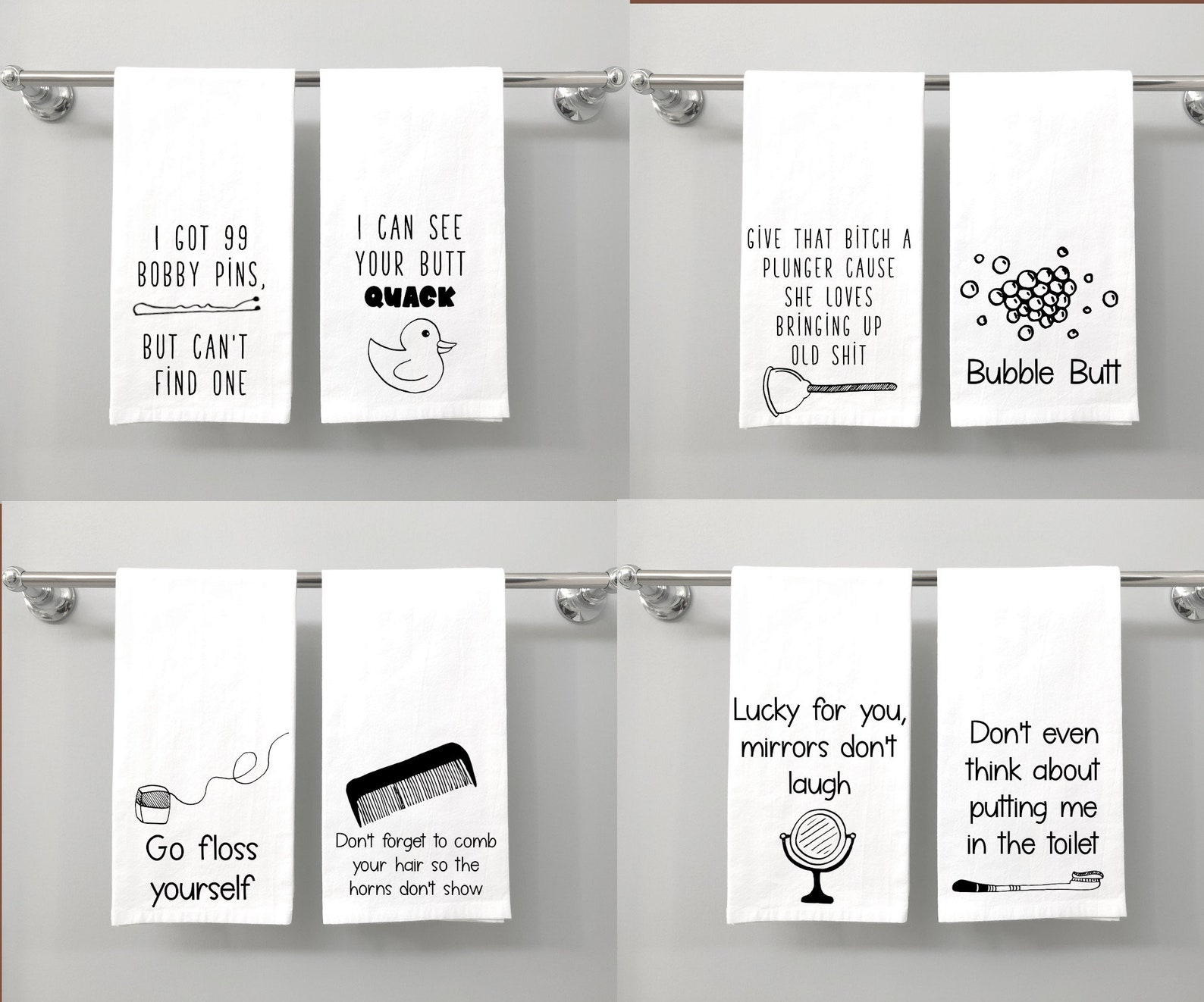 Funny Hand Towels Funny Bathroom Towel Housewarming Towel Etsy Canada