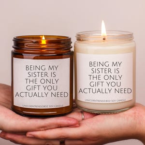 Gift for Sister, Sister Birthday Gift, Sister Gift Idea, Candle for Sister, Sister Christmas Gift, Gift from Brother, Funny Sister Gifts