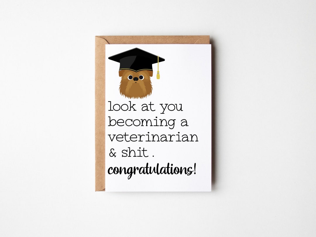 Veterinarian Graduation Card, Vet Grad Card, Card for New Vet, Vet Grad