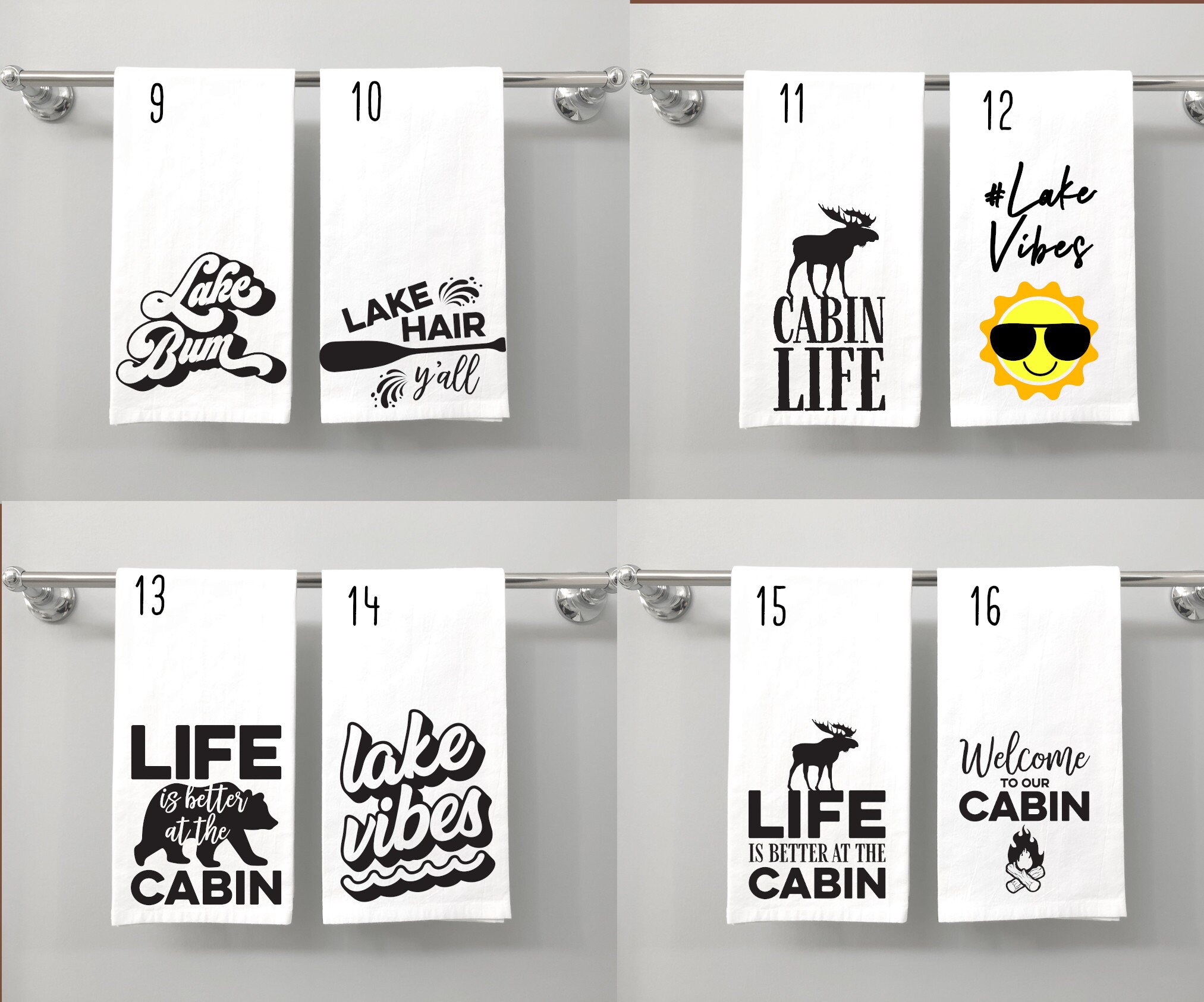 Cabin Hand Towels Lake House Towel Cabin Kitchen Towels Etsy