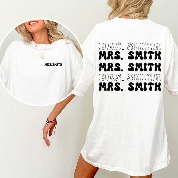 Custom Mrs Shirt, Personalized Mrs Shirt, Last Name Mrs Shirt, Bride T-Shirt, Honeymoon Shirt, Custom Wife Shirt, Custom Bride Shirts, Gift