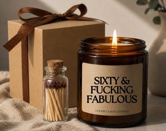 Funny 60th Birthday Candle | 60th Birthday Gift for Women | Milestone Birthday Gift | Sassy Birthday Candle | Gift for Her