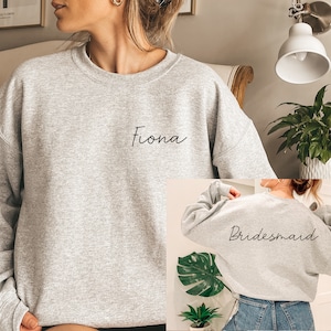 Bridesmaid Sweatshirt, Maid of Honor Sweatshirt, Bridesmaid Shirt, Maid of Honor Gift, Bridal Shower Gift, Bridesmaid Proposal, Bridal Party