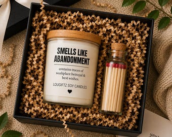 Abandonment Candle, Funny Farewell Gift for Colleague, Friend & Coworker, Work Leaving Gift, Going Away Gift, New Job, Moving, Retirement