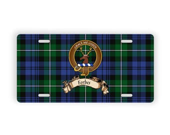 Forbes Scotland Clan Dress Tartan Motto Crest Rubber Drink Coaster