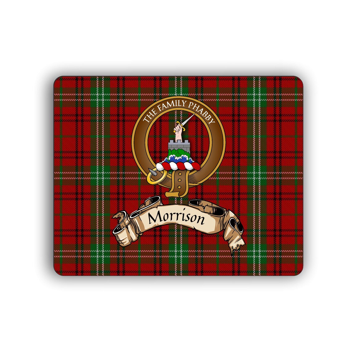 Morrison Modern Tartan Crest Garden Flag