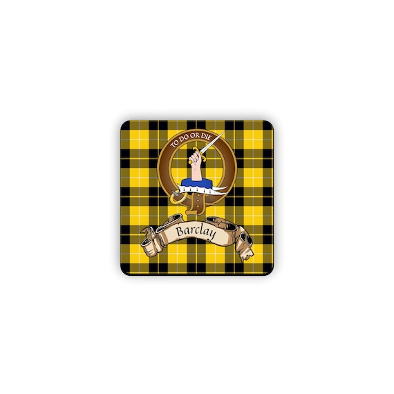 Buchanan Scottish Clan Old Tartan Rubber Drink Coaster