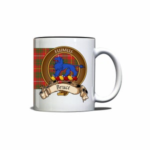 Bruce Scottish Clan Tartan Crest Mug