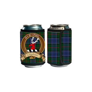 Colquhoun Scottish Clan Tartan Crest Drink Cooler