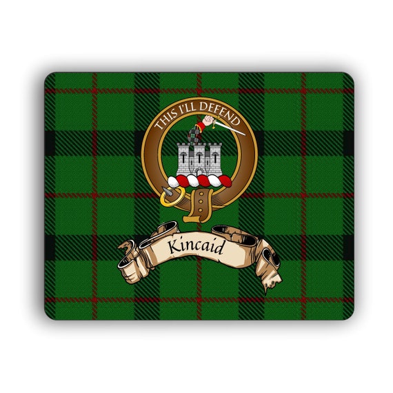 Scottish Clan Kincaid Tartan Crest Computer Mouse Pad | Etsy
