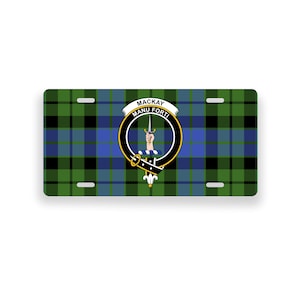 MacKay Scottish Clan Tartan Crest Novelty License Plate