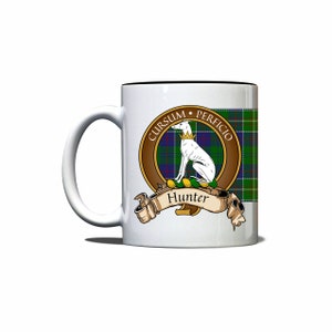 Hunter Scottish Clan Tartan Family Crest Mug