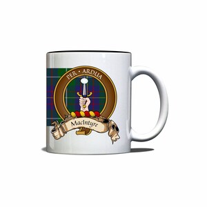 MacIntyre Scottish Clan Tartan Crest Motto Mug