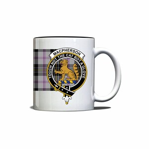 MacPherson Scottish Clan Dress Tartan Crest Motto Mug
