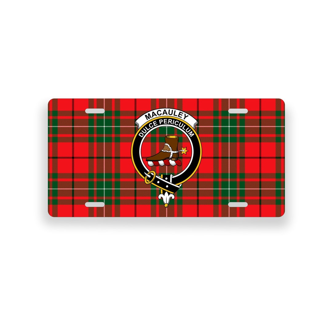 Macaulay Scottish Clan Tartan Crest Novelty License Plate Etsy